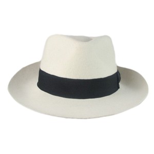 <strong>MICHAEL</strong> <strong>JACKSON</strong> MJ White <strong>Fedora</strong> Wool Hat Cap Costume Hat White Wool - Product Image 4