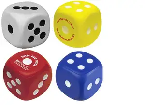 Promotional Printed LOGO Dice Shaped PU Foam Stress Ball