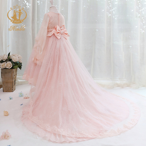 Agile Bastone di Cristallo Lucido Bambini di Trascinamento del Vestito Che Borda Vestiti Delle Ragazze di Fiore Del Manicotto Del Chiarore Del Merletto <span class=keywords><strong>Damigella</strong></span> D'onore <span class=keywords><strong>Per</strong></span> Bambini <span class=keywords><strong>Abiti</strong></span> <span class=keywords><strong>Da</strong></span> Sposa - Product Image 4