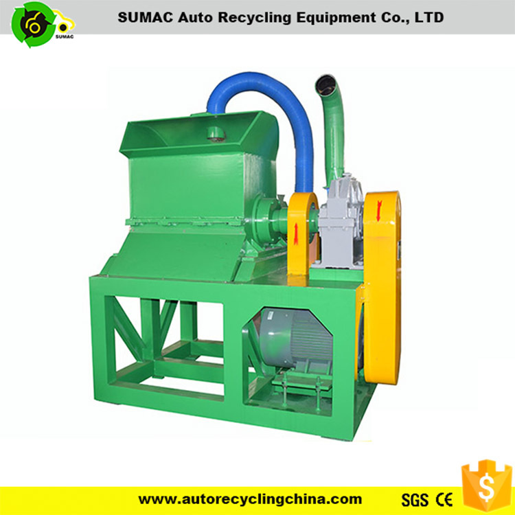 Sumac auto recyclage utilisé en caoutchouc et lambeaux de pneus concasseur machine