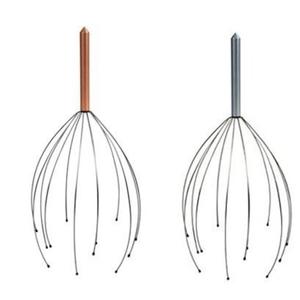 Massageador de cabeça de couro cabeludo, venda quente de boa qualidade, em aço inoxidável, colorido, massageador de cabeça - Product Image 5