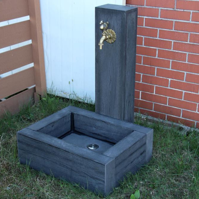 Fancy Wood Plastic Composite Outdoor Garden Wash Basin