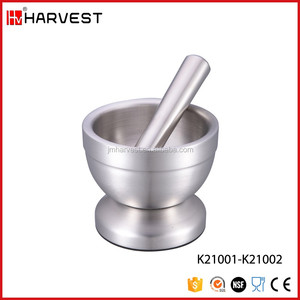 <span class=keywords><strong>la</strong></span> cocina de Acero Inoxidable Mortero Y <span class=keywords><strong>Maja</strong></span> Pedestal Tazón Ajo Pugging Pot molino de pimienta molinillo de especias - Product Image 1