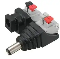12V DC כוח שקע תקע מתאם מחבר לדחוף כפתור 5.5x2.1mm DC זכר נקבה חוט מחבר עבור CCTV מצלמה Led רצועת אור