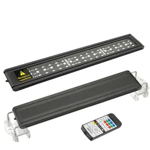 2019 Offres Spéciales haute qualité 25W EXTENSIBLE supports d'aquarium d'aquarium LED LAMPE avec support pour Aquarium plante d'éclairage