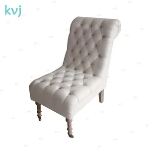 KVJ-7132 古董法国家具巴洛克短雕花软垫沙发椅