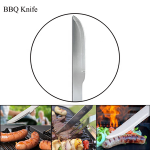 Top Class Dụng Cụ Nướng BBQ Dao Và Ngã Ba Set Nướng Thép Không Gỉ Thịt Nướng Dao Bbq Dĩa Và Tay Cầm Bằng Gỗ - Product Image 5