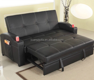 YB2222 Hiện Đại Đa Mục Đích Gấp <span class=keywords><strong>Futon</strong></span> Da Sofa Giường Với Cup Chủ - Product Image 1