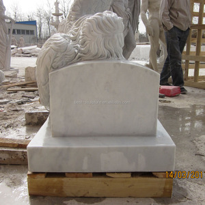 Estatua de mármol de Ángel tumbado, escultura para decoración de cementerio - Product Image 2