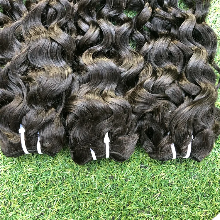 Cheap wholesale unprocessed virgin remy bundles 9A Indian hair weave loose curly double weft hair extension