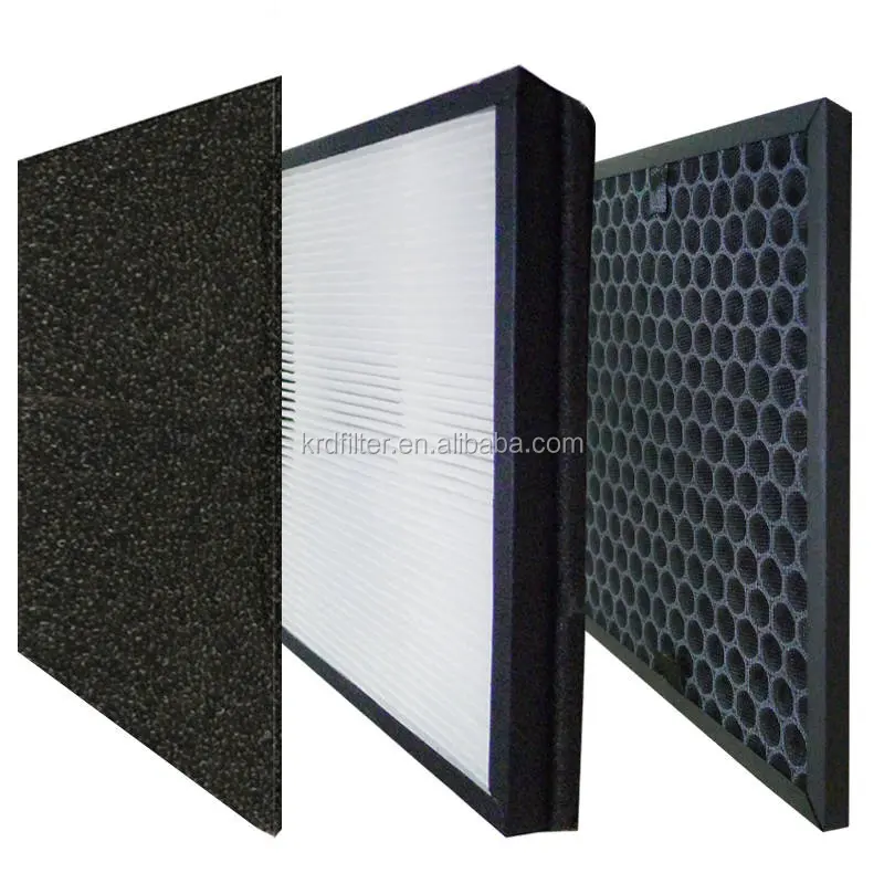 Filtro de aire prefiltro lavable de carbón activado, panel plano G3 pre hepa