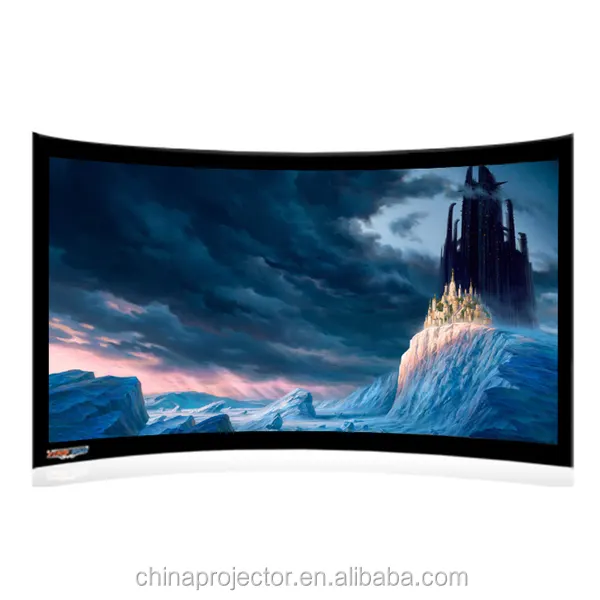 HotelホームシアターUse Wholesale 100 "Inch Curved Projector Screen Television