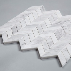 Mosaïque de carreaux en marbre <span class=keywords><strong>blanc</strong></span> de Carrare poli <span class=keywords><strong>Chevron</strong></span> Century - Product Image 3