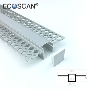 Ecoscan Personnalisé 12.5mm <span class=keywords><strong>alu</strong></span> <span class=keywords><strong>noir</strong></span> en aluminium <span class=keywords><strong>u</strong></span> profil pour led bande - Product Image 1