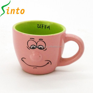 Taza de Cerámica <span class=keywords><strong>3D</strong></span> con Forma de Nariz, Color Naranja Mágico, Diseño Encantador - Product Image 3