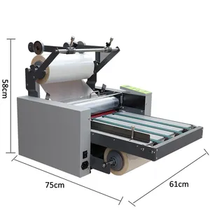 Laminator Machine A3 Hot And Cold A3+ Roll Laminating Machine With Conyevor Belt And Collecting Roll