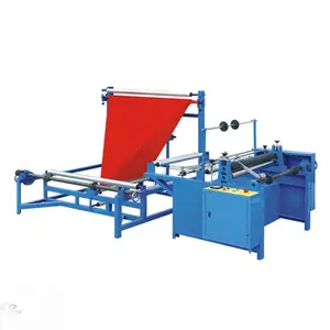 High speed HDPE LDPE plastic film BOPP Roll Folding and rewinding machine