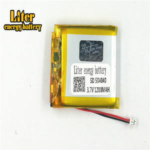 Plug 1,25-2 p 3,7 V 504040 1200 mAh rechargeable LiPo battery solar Li ion polymer lithium battery with PCM - Product Image 2