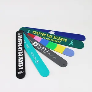 Custom Logo Ruler Slap Bracelets for Girls Boys Silicone Wrist Ruler Snap Band