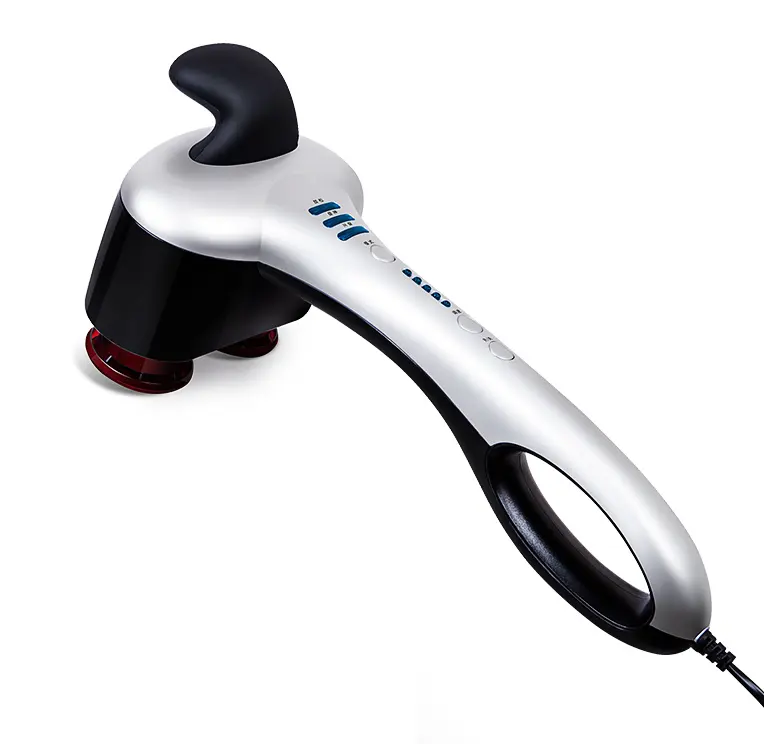 LUYAO LY-606K Most powerful handheld back infrared heat vibration body deep tissue percussion electric dual head massager