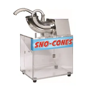 Barbeador elétrico comercial de aço inoxidável, 180w, máquina de gelo, neve, cone, barbeador