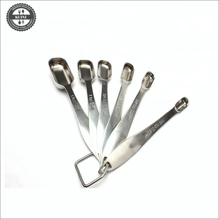 SS18/8 Edelstahl 6-teiliges magnetisches Messlöffel-Set