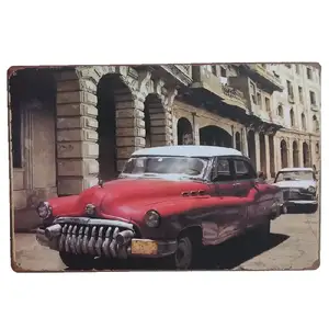 Classic Old Car Retro Metal Decorative Vintage Tin Sign Cafe Club Garage home Restaurant Art Painting Iron