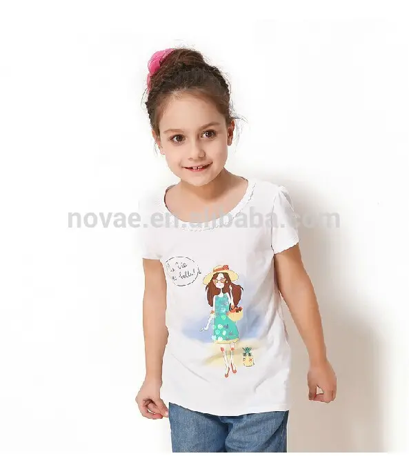 キッズトップス2014年漫画長い袖のtシャツの子供女の子男の子tシャツの上ティー/キッズtシャツ/子供用t- シャツ