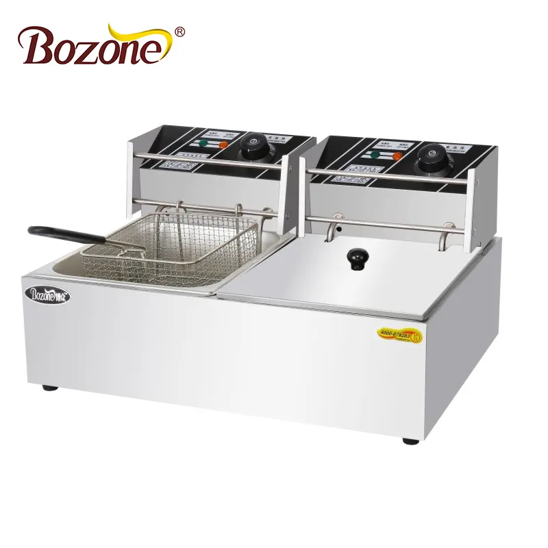 2*2500 W High Quality Stainless Steel Industrial Deep Fryer 12 L Electric Commercial Fried Chicken Pressure Fryer