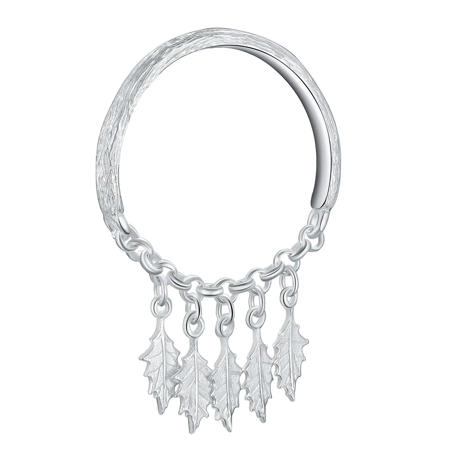 Loto divertente alta gioielleria 925 anello in argento stile cina trascinato foglie d'acero per le donne alta gioielleria per le donne