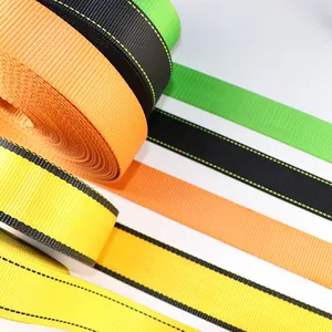 Polyester safety belt webbing flat polyester webbing outdoor