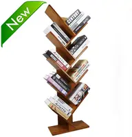 Bamboo Tree Bookshelf, Book Rack Display, Storage Organizer