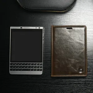 CaseMe CaseためBlackBerry Passport 2 Wallet Flip Phone Case Card Slot Shockproof Cover Stand Case