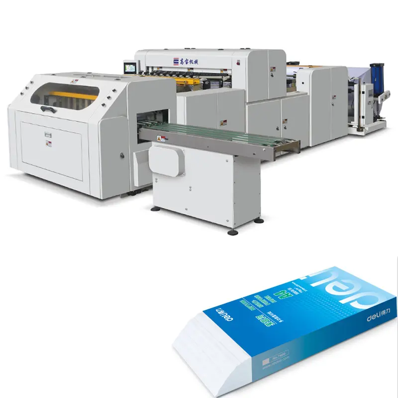 Papel da máquina de fabricação da cópia do escritório a4/a3 rolo de papel da máquina automática da alta velocidade para máquina do corte de folhas (alimentação de um rolo)