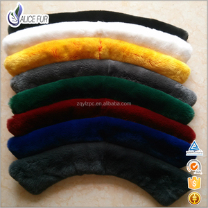 Suppernior China supplier Grossiste Tyed real rex rabbit Collier de fourrure pelucheux Collier en fourrure pour vestes et <span class=keywords><strong>mantea</strong></span> - Product Image 2