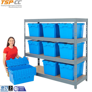 Plastic Tote Box Top Quality Stacking Moving Plastic Turnover Box Tote Box