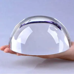 Hemisfério de resina acrílica transparente, esfera de meia bola para artesanato com papel, enfeites de fengshui, decoração de casa