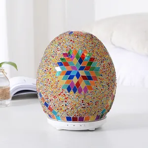 멋진 인기있는 독특한 유리 모자이크 초음파 아로마 테라피 가습기 디퓨저 홈 향기