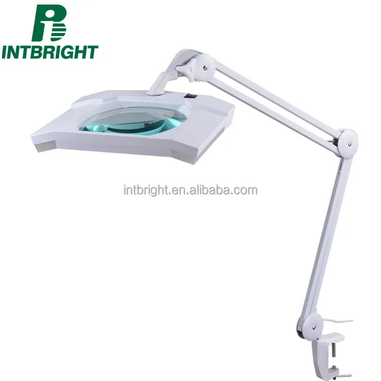 Intbright top selling led beauty salon equipment desk magnifier glass nail equipment eyelash extension beauty salon lash lamp