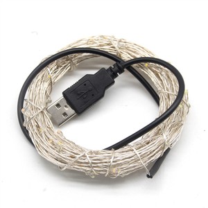 10m 100LED impermeabili USB alimentati guirnalda de <span class=keywords><strong>luces</strong></span> <span class=keywords><strong>navidenas</strong></span> natale illuminazione a LED filo filo di rame faretto luci - Product Image 1