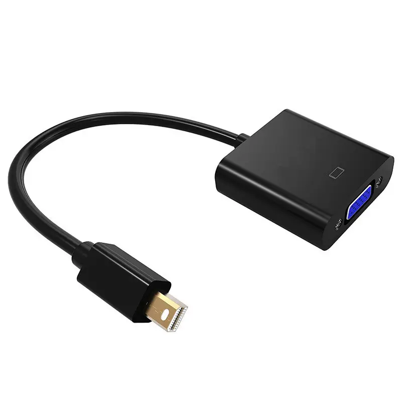 Mini DP to VGA Video Adapter 1080p Thunderbolt Male Display Port to Female VGA Cables Displayport to VGA DLLE DP Adapter