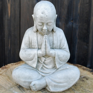 Estatuas de Buda Pequeñas de Mármol Blanco para Decoración Interior o Exterior - Product Image 1