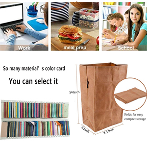 De alta calidad de algodón almuerzo organizador bolsa de lona encerada de alimentos bolsa - Product Image 6