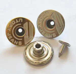 Botón de metal para pantalones en material de latón