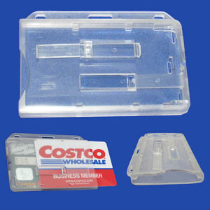 Two-sided Plastic <b>Badge</b> ID Credit Card <b>Holders</b> Two Card <b>Holder</b> - Product Image 6