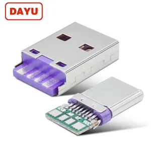 고속 3Amp 5Amp C 유형 A 유형 C 땜납 케이블을 위해 놓이는 USB male형 커넥터