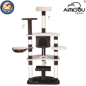 Tiragraffi per Gatti in Sisal Moderno per Interni, Albero per Gatti <span class=keywords><strong>Deluxe</strong></span> con Imballaggio in Cartone - Product Image 2