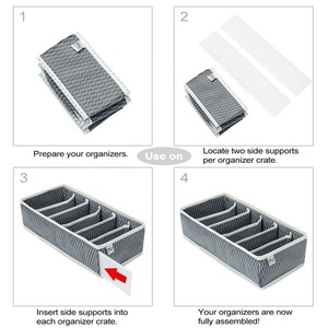 Nhiều lớp thực tế vải lưu trữ Hộp vải tổ chức ngăn kéo cho tủ quần áo tải công suất 10kg cho túi lưu trữ - Product Image 3