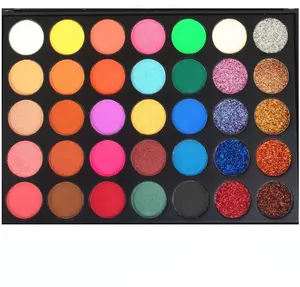 Nuovo Arrivo cosmetici Luccichio Matte Eyeshadow Palette Set Personalizzare 35 di Colore Pigmentato di Scintillio di Trucco Ombretto Palette