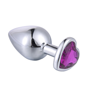 Volwassen hart jeweled butt plug sex toys anale butt plug broek g-snaar met butt plug - Product Image 2